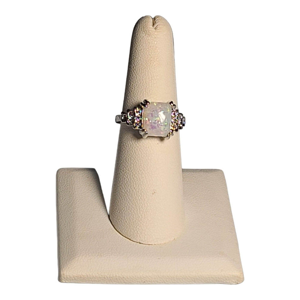 NEW Fire Opal Silver Ring Size 7 - Picture 7 of 7